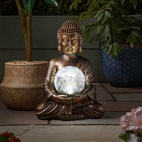 Smart Garden Gazing Buddha Solar Light Up Statue (1020931)