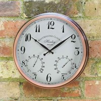 Outside In Henley Wall Clock & Thermometer 12 Inch (5062000)