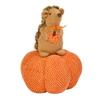 Smart Garden Hog-Kin Hedgehog on a Pumpkin Autumn Plush Decoration (2641028)