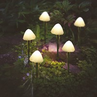 Smart Garden LumiShrooms XL Wired Set of 6 Solar Stake Lights (1012087)