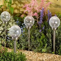 Smart Garden Majestic Glass Solar Powered Stake - Stainless Steel (1011740)