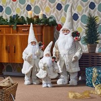 Three Kings 85cm Mega Papa Noel Standing Christmas Decoration - Cream (2516016)