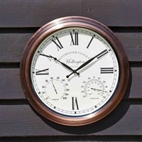 Outside In Mollington Wall Clock & Thermometer 15 Inch (5062010)