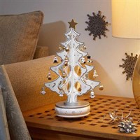 Three Kings Musical Spinning DécoTree Christmas Decoration - Silver & White (2538107)