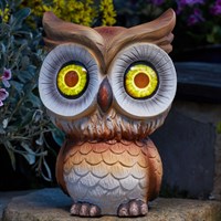 Smart Garden Owl Glow Eyes Light Up Solar Statue (1020057)