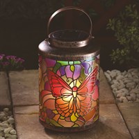 Smart Garden Tiffany Butterfly Light Up Solar Lantern (1080258)