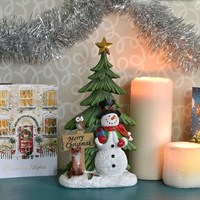 Three Kings 25cm TreeStar! Christmas Standing Decoration - Snowman (2530098)