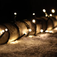 Snowlodge 120 LED Warm White Battery Christmas String Lights (STBO120WW)