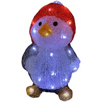Snowlodge 22cm Acrylic Percy Penguin Twinkle Light Up Christmas Decoration (TWPENTREBO)