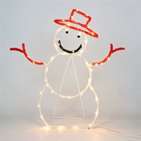 Snowlodge 49cm LED Snowman Outdoor Christmas Light Up Decoration (YSNOWSMLED)