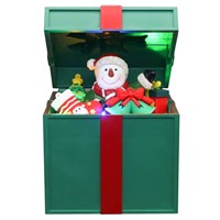 Snowlodge Snowman LED Music Jack In Box Light Up Christmas Decoration (MBOXSNWMAN)