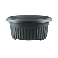 Stewart Garden 45cm Corinthian Low Planter - Black (238941)