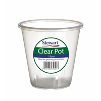 Stewart Garden Clear Plant Pots - 13cm (2643008)