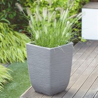 Stewart Garden Cotswold Tall Square Planter - 33cm - Limestone Grey (5142079)