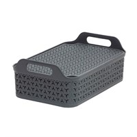 Strata Shallow Basket with Lid - 12L (XW132-CHA-ST)