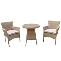 Sunnii Capri Natural Bistro Outdoor Garden Furniture Set