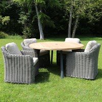 Sunnii Carmel 4 Seat Round Outdoor Garden Furniture Set