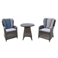 Sunnii Lifestyle Elba Grey Outdoor Garden Furniture Bistro Set (680 G)