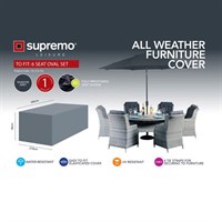 Supremo 6 Seat Oval Garden Furniture Cover (123.216.162)