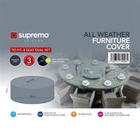 Supremo 8 Seat Oval Garden Furniture Cover (123.217.162)