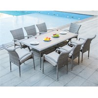 Supremo Athena 8 Seat Rectangular Outdoor Garden Furniture Dining Set