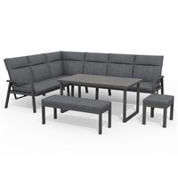 Supremo Canterbury L-Shape Corner Outdoor Garden Furniture Set