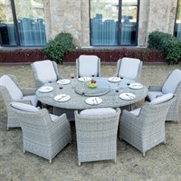 Supremo Florence 8 Seat Oval Outdoor Garden Furniture Dining Set