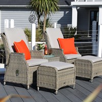 Supremo Florence Dual Recliner Outdoor Garden Furniture Set