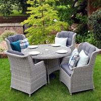 Supremo Lazia 4 Seat Round Outdoor Garden Furniture Set (885441)