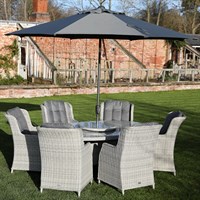 Supremo Lazia 6 Seat Oval Outdoor Garden Furniture Set (885442)