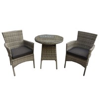 Supremo Littleton Grey Bistro Outdoor Garden Furniture Set