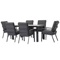 Supremo Mannington 6 Seat Rectangular Outdoor Garden Furniture Dining Set