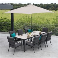 Supremo Mannington 8 Seat Rectangular Outdoor Garden Furniture Dining Set