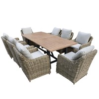 Supremo Marlow 8 Seat Rectangular Outdoor Garden Furniture Dining Set
