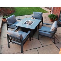 Supremo Melbury 4 Seat Outdoor Garden Furniture Set With Fire Pit (886121)