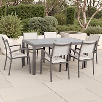 Supremo Milan 6 Seat Rectangular Outdoor Garden Furniture Set