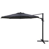 Supremo Provence Deluxe 3.3m Round Outdoor Garden Cantilever Parasol - Grey (91.78.81)