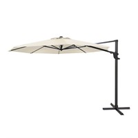 Supremo Provence Deluxe 3.3m Round Outdoor Garden Cantilever Parasol - Almond (91.78.108)