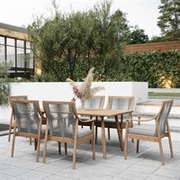 Supremo Risha 6 Seat Rectangular Outdoor Garden Furniture Dining Set (966376)