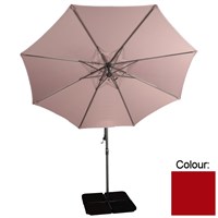 Supremo Riviera 3.0m Free Arm Parasol in Ruby Red (RFA3RR)