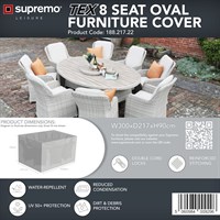 Supremo TEX 8 Seat Oval Garden Furniture Cover (188.217.22)