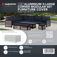 Supremo TEX Aluminium X-Large Corner Modular Set Garden Furniture Cover (188.411.22)