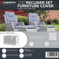 Supremo TEX Dual Recliner Set Garden Furniture Cover (188.219.22)