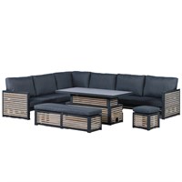 Supremo Vermont L-Shape Corner Modular Outdoor Garden Furniture Set
