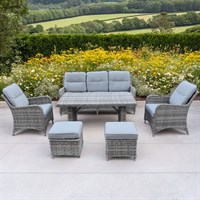 Supremo Winchester Stone Lounge Dining Outdoor Garden Furniture Set