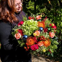 The Rockin' Retro Festive Hand Tied Bouquet
