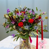 Thinking Out Loud Valentine's Day Hand Tied Floral Bouquet