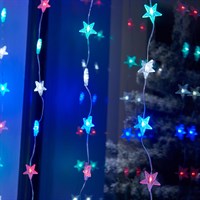 Three Kings 100cm LED Star Christmas String Light Curtain - Multi Coloured (2532149)