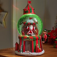 Three Kings 10cm Musical Santas Big Top Christmas Snowglobe (2537045)