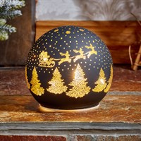 Three Kings 11cm Wonder Globe Light Up Christmas Decoration - Onyx (2539081)